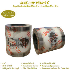 Cup Seal Polos Lid  Sealer Cup Plastik Isi 700 (CSK)
