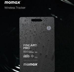 Momax Pincard Pro | Wireless Tracker | Ultra-Slim & Lightweight | Privacy and Security | Works with Find My App | IPX68 Waterproof |
