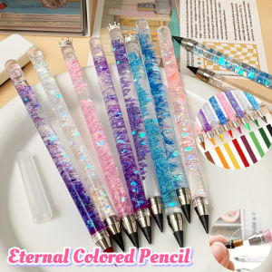 Eternal Sand Barrel Pen Inkless No Sharpening Refillable Smooth Writing Color Pencil Replaceable Tip