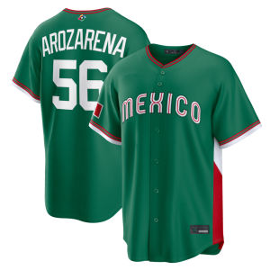 MLB World Cup Embroidered Baseball Jersey Mexico Team 56 # AROZARENA Randy jersey wholesale