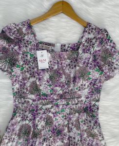 Đầm xòe hoa nhí cổ vuông xếp eo tay phồng CÓ TÚI Misa - MS0314 (HÌNH THẬT SHOP CHỤP)
