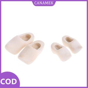 CANAMEK✨ 1 đôi giày gỗ thu nhỏ Nhà búp bê 1/12 Mô hình mô phỏng Phụ kiện tự làm