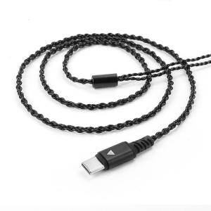 Superior Sound Transmission Earphone Cable 4Strand Silver Plated Cable Easy Organization Stable Signal Transmission