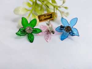 HN1 Hijabnur1 - 3 PCS Bros Bunga - Peniti Dagu - Pin HIjab Handmade