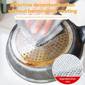 Wire Cleaning Cloth Dishwashing Scrubber Non-Scratch Wire Dishcloth Wire Cleaning Rag