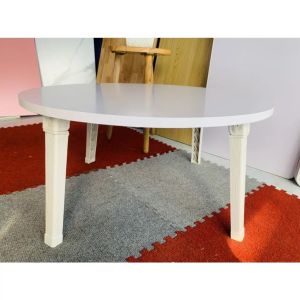 bàn tròn đường kính 60 gỗ MDF dày 1.5cm chân nhựa trắng cao 28cm dùng cho làm việc học tập