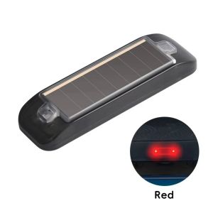 OKKFINE Wireless Warning Light Waterproof Flashing Dummy Alarm Mini LED Solar Power Caution Lamp Car Security