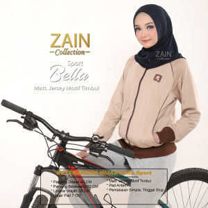 Zain - Hijab Sport Bella Kerudung Olahraga Jersey Strada Premium High Quality