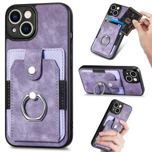 Ring Holder Leather Cards Solt Wallet Case for iPhone 14 16 Pro Max 13 11 12 Mini 15 Plus XS XR Se 2022 Magnetic Stand Bag Cover