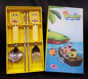 Set Alat Makan Anak Karakter Kartun Sendok & Garpu