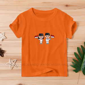kaos seragam bendera 17 agustus merdeka dirgahayu indonesia tshirt anak cewek laki perempuan lengan pendek