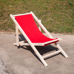 เก้าอี้ชายหาด เตียงชายหาด เก้าอี้สนาม เก้าอี้ไม้พับได้ เก้าอี้ไม้พับได้ พร้อมจัดส่ง (ผ้าแคนวาส)