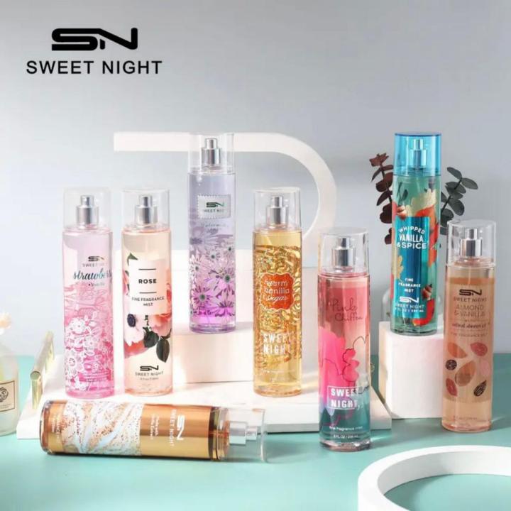 Sweet Night 236ML Perfume Body Mist Fashion Brand Collection Fine