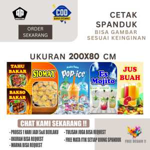 Cetak Spanduk Banner ANEKA MAKANAN & MINUMAN TERBARU Costom Desain