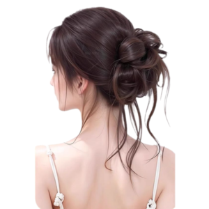 CHICNOOK ซินเธติก วิกผมทรงดอกไม้ ต่อผม คลิปหนีบ ชิ้นผมปลอม ของตกแต่งผม ฟูฟ่อง ชิญงหยิกยุ่ง ผู้หญิง