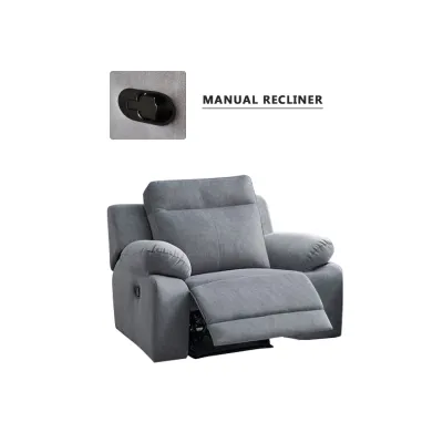 Living Mall Zarzy 1/2/3-Seater Reclining Sofa Pocketed Spring Claw Resistant Pet-Friendly Fabric/Leather