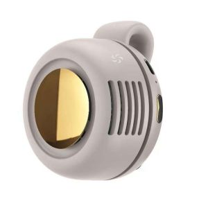 LALEUCA USB Rechargeable Clip-on Button Fan Brushless Motor Multi-speed Adjustable Bladeless Clip Fan Hands-free Mini Blower Powerful Airflow Hanging Waist Fan for 3.7V/900mAh Stroller Cooling