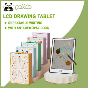 Childrens handwriting painting erasable tracing book toys reusable graffiti with LCD drawing board