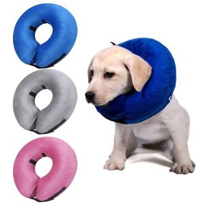 KODUS Soft Inflatable Dog Cone Anti Bite Adjustable Dog Recovery Collar Lightweight Anti Lick Protective Pet Collar Neck Recovery