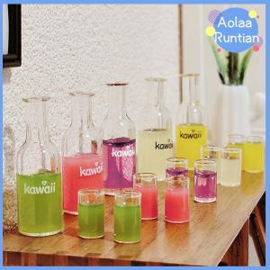 Aolaa 1Set 1 12 Dollhouse Mini Fruit Vegetable Drink Bottle Model Doll Home Miniature Kitchen Scene Decoration Pretend Play Toys