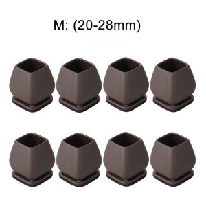 8pcs Silicone Table Chair Leg Cap Felt Anti-slip Furniture Wood Floor From Scratches Protector Covers and Noise Table Legs Pad
