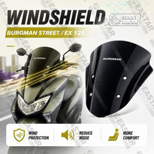 Motorcycle Windshield Plug And Play For Burgman Street / EX 125 – Perfect Fit Stylish Curved Design