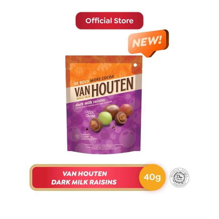 Van Houten Cokelat Dark Milk Raisins Dragees 40 G Lazada Indonesia 5026