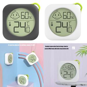 เครื่องวัดอุณหภูมิจอแสดงผลดิจิตอลความชื้นสัมพัทธ์ในห้องที่แม่นยำพร้อมการอัปเดตที่รวดเร็วและตัวเลือกการจัดวางที่ยืดหยุ่น