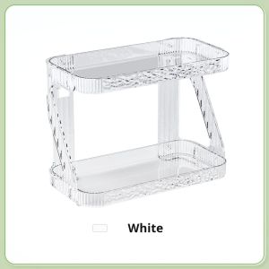 Double Layer Bathroom Organizer Shelf Acrylic Makeup Storage Rack Skincare Cosmetic Liptick Holder