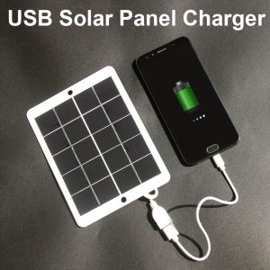 3W 5V Monocrystalline USB Solar Panel Charger Portable Mini Solar Power Board for Mobile Phone Power Bank Camera Outdoor Travel Camping Emergency Solar Charger