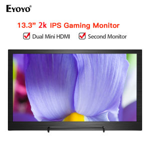 【In Stock】Eyoyo 13.3 Inch Portable Monitor 2k HDMI/USB C  Input Gaming Monitor
