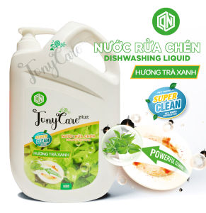 Nước Rửa Chén Tonycare 2kg – Hương Trà Xanh – Đánh Bay Dầu Mỡ – Dịu Nhẹ Da Tay