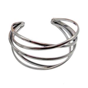 Thời Trang Hollow Bangles Không Thường Xuyên Cuff Hình Học Vòng Đeo Tay vân kim loại Cổ Tay Cho Các Bên Và mặc hàng ngày