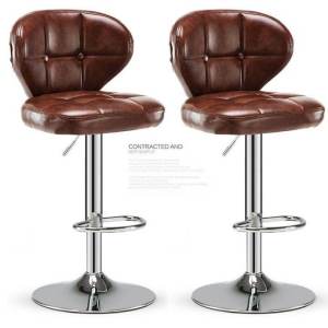 【COD+Hot Sale】2 Pcs Bar Stool Chair Lifestyle Person Air Lift Adjustable High Chair Bar Counter Faux Leather / Bar chairs Barstool Chair Stool Bar Chair Bar Counter Chair