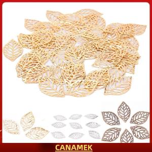 Miễn phí vận chuyển✨ 50 chiếc Mặt dây chuyền hình lá rỗng quyến rũ tự làm trang sức lá kim loại thủ công