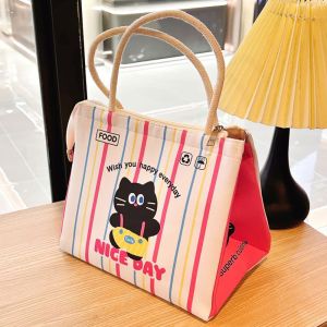 JIYAN2866 Capybara Thermal Lunch Bag Cartoon Portable Lunch Box Cute Insulated Tote Bag For Women Girl Kids