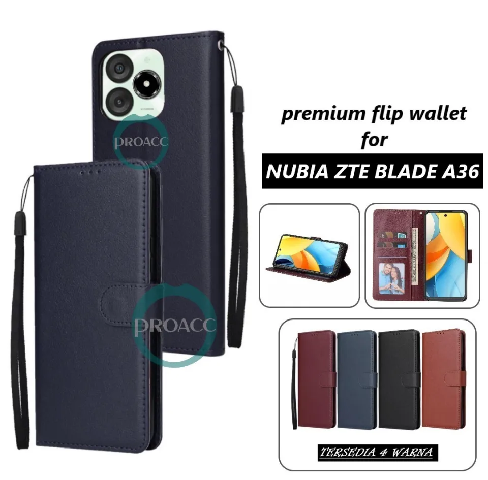 case hp for ZTE BLADE A36 NUBIA flip wallet leather case Premium