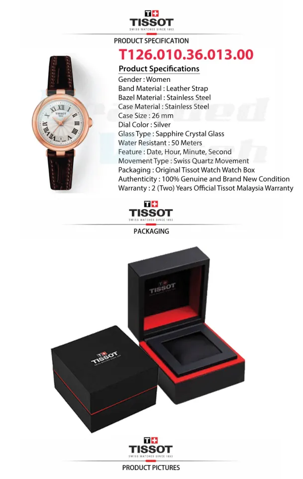 Official Warranty] Tissot Womens Bellissima