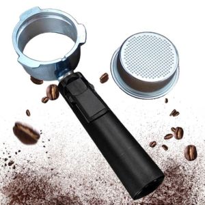 COOLSOO 51mm Bottomless Portafilter Holder Accessories Metal Filter Basket High Quality Long Handle Espresso Coffee Machine Coffee Maker