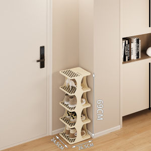 JustLiving 2/3/4/5/6/7/8/9 Layer Shoe Rack Simple Shoe Rack Multi-tier Narrow Shoes Storage Cabinet Lightweight Easy To Assemble Folding Multi-tier Shoe Rack Storage Rack Bedroom Corner Stackable Shoe Box