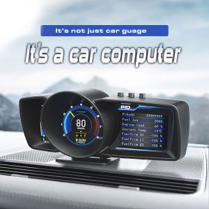 A600 Auto Gauge HUD GPS+OBD System Head Up Display Car Computer Speedometer with LCD Display Car Electronic Accessories