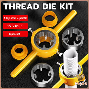 Digeo PVC Pipe Threader NPT Thread Tap Die Set Plumbing PVC Thread Tool