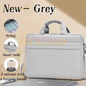 ✅[SG Ready Stock] Shockproof Laptop Bag 13/14/15.6 inch Airbag Padded Notebook Briefcase with Shoulder Strap Water Resistant Handbag for Office Travel
