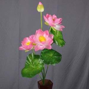 7 Bloom Artificial Lotus Flowers Silk Water Lily Flower Home Temple Decor