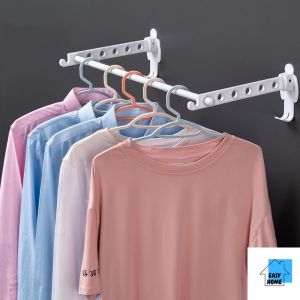 ES.ที่ตากผ้า ราวแขวนผ้า ประหยัดพื้นที่ วัสดุแข็งแรง ทนทาน ปลีก/ส่ง EASYHOME E353