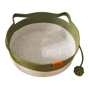 Cats Play Basket Bed Stylish Nest for Small Puppy Kittens Cartoon Kittens Mat Pet Bed Scratch Resistant for Household