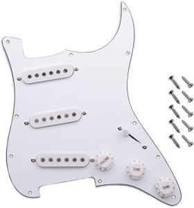 KKBB-Prewired Pickguard Schrauben ชุดโมเดลที่ระลึกคลาสสิก Prewired โหลด SSS Pickguard Alnico V Pickups ใน60S สำหรับ Fender ST กีตาร์