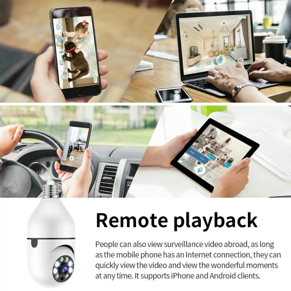 Panorama CCTV Bulb Camera 360° Wireless Wifi Smart Security