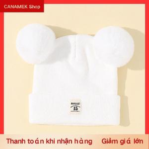 CS Dễ Thương Mùa Đông Hat Rắn Màu Len Dệt Kim Nắp ca-pô Bebe Sơ Sinh Bé Hat Pompom Cho Trẻ Em Chàng Trai Cô Gái Trẻ Em Mũ Ấm