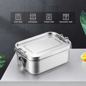 Kotak Bekal Makan Lunch Box Anti Tumpah Stainless Steel 304